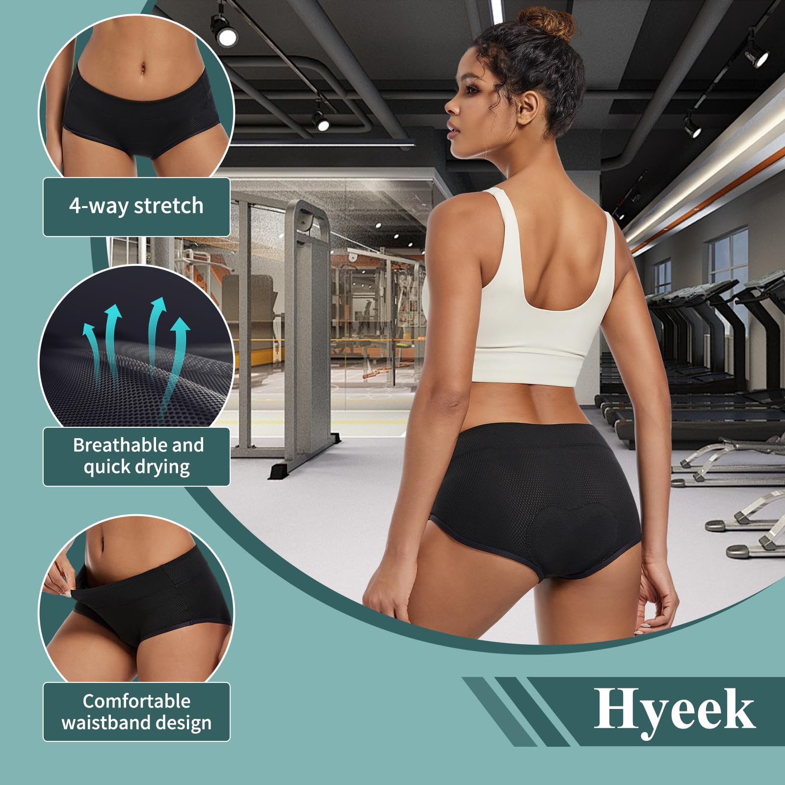 Culotte Vélo Femme Rembourré, sous-vêtement de Cyclisme VTT - Shorts de Cyclisme pour Femme Cuissards de Cyclisme 3D Rembourré