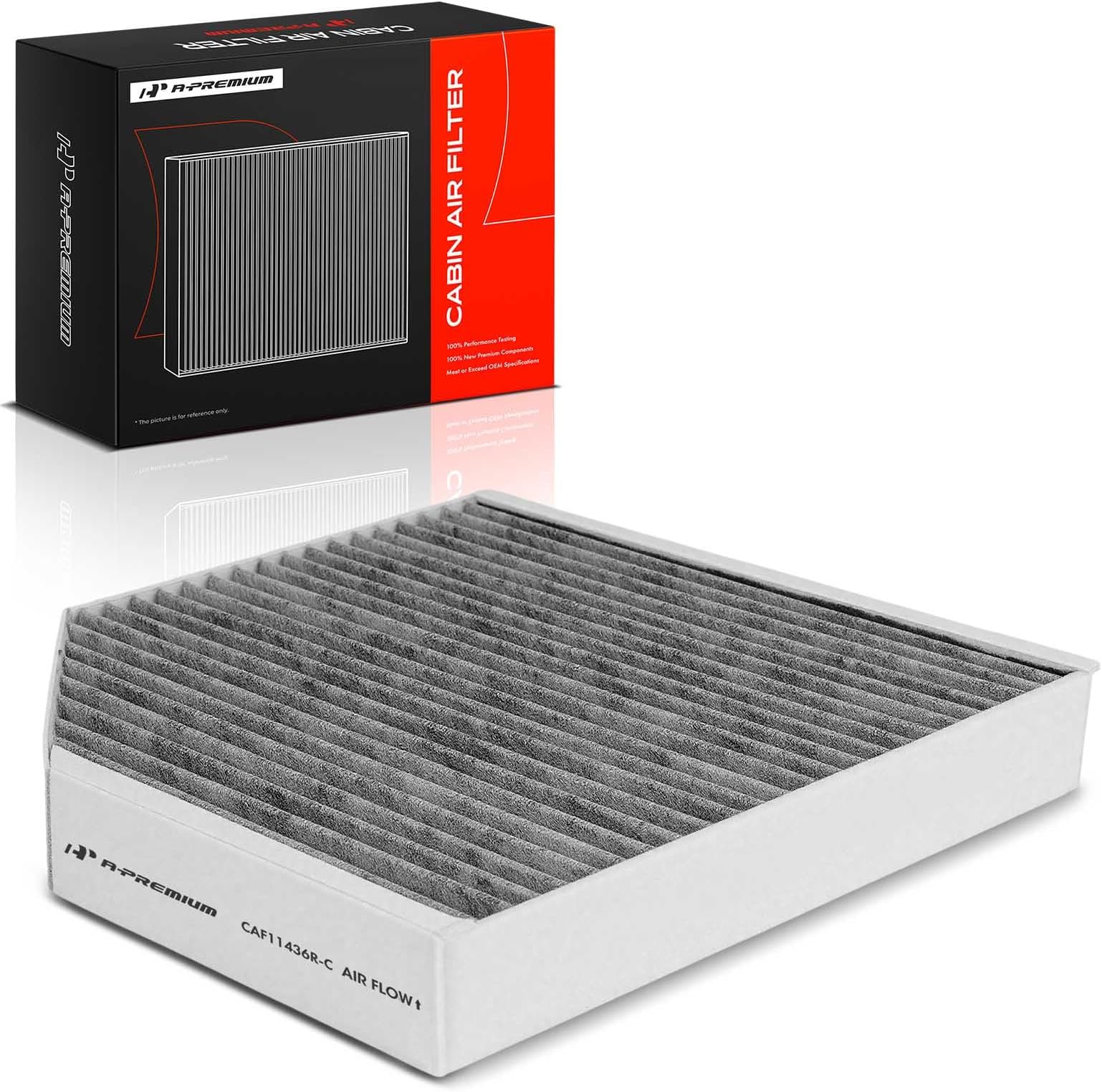 A-Premium Cabin Air Filter with Activated Carbon Compatible with Audi A6 2012-2018, A6 Quattro 2012-2018, A7 Quattro 2012-2018, A8 Quattro 2011-2018, RS7 2014-2018, S6, S7, S8 2013-2018