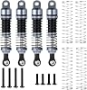AXspeed 52mm Adjustable Long Shock Absorber Damper Kits for 1/18th TRX4M TRX4-M Bronco Defender Crawler Upgrade (Titanium)