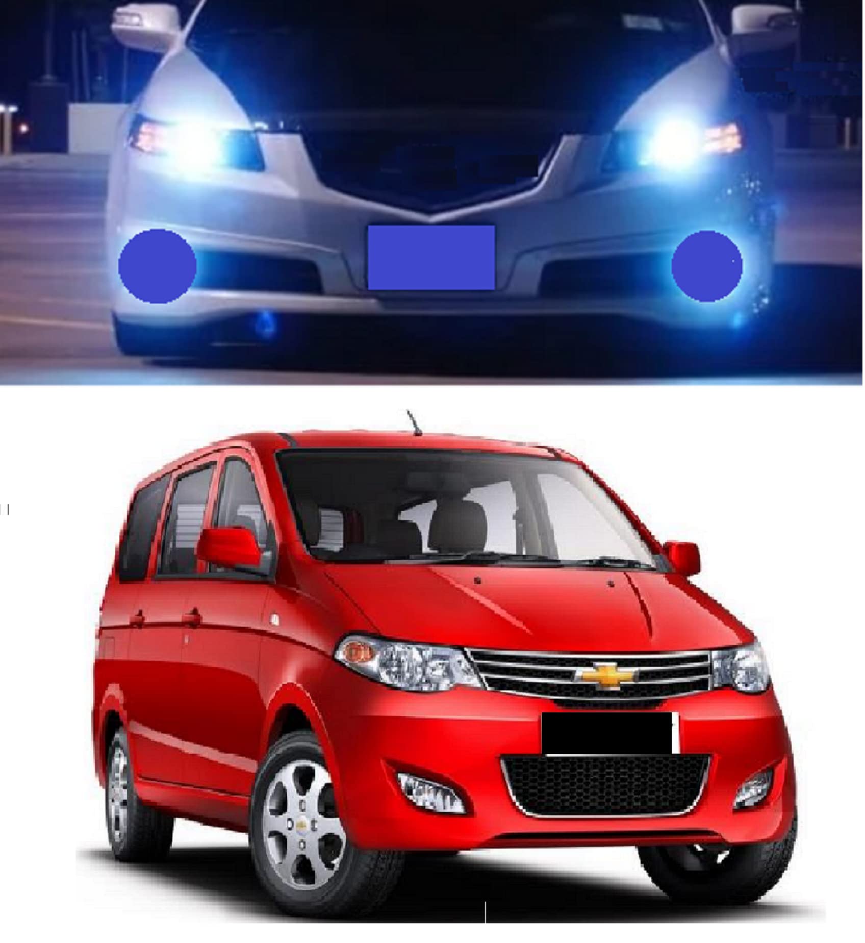 Trigcars C H E V R O L E T Enjoy Car Xenon HID 50 Watts Bulb With Ballast 6000 K Set of 2