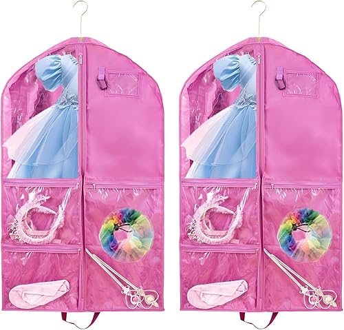 Bolsa de ropa de 40 pulgadas para colgar ropa, bolsas impermeables para disfraces de baile, bolsas de ropa colgantes con fuelle para almacenamiento