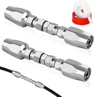 Hydraulic Hose Repair Kit, 3/8" ID Reusable hydraulic Hose Fittings 2 Pack