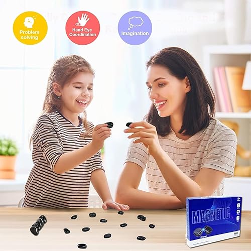 Miniatura 3 de Juego de ajedrez con piedras, juego de mesa magnético multijugador, juego de mesa de estrategia para niños y adultos, juegos de Navidad, juego de