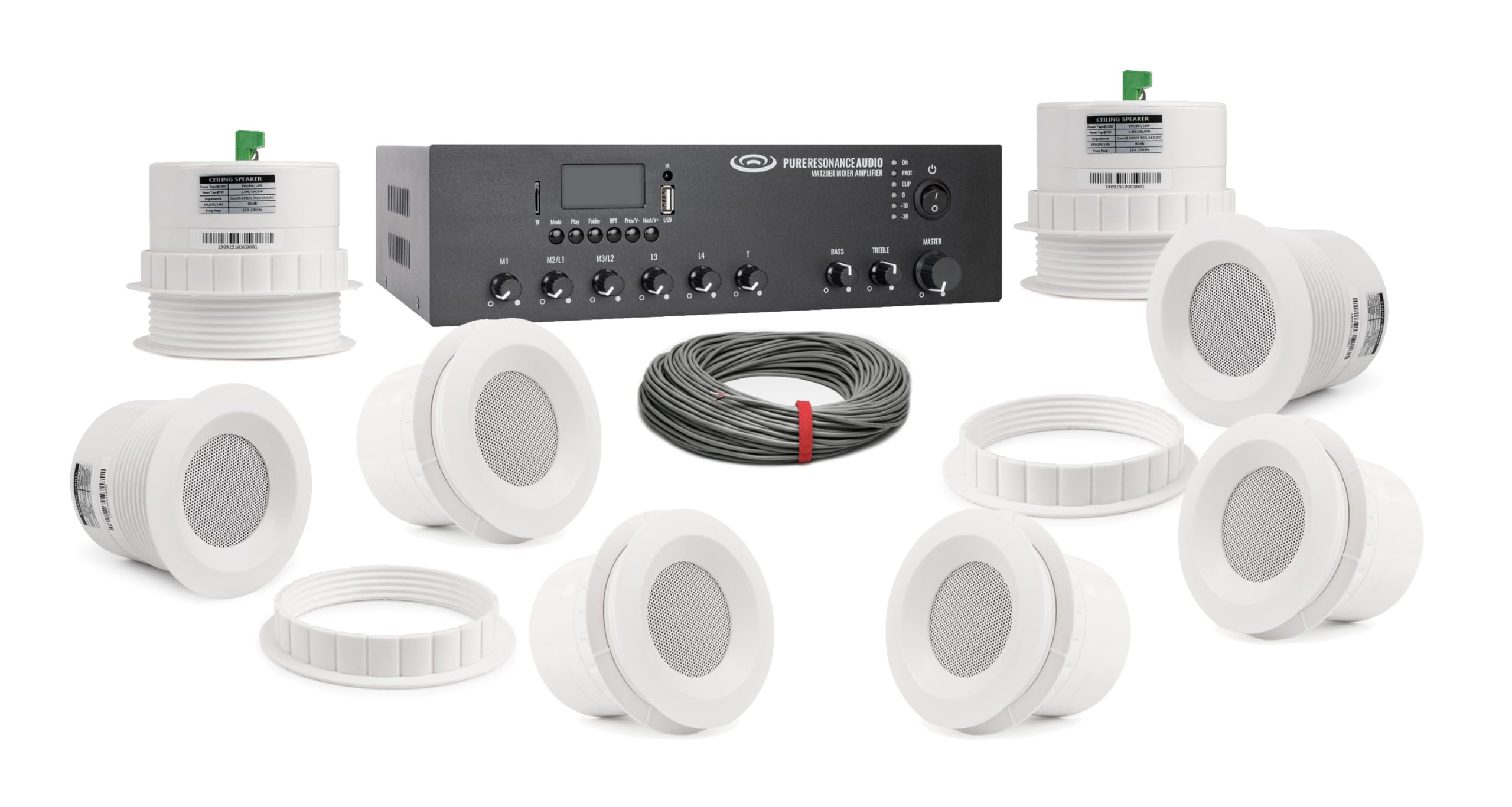 Pure Resonance Audio Small Office Sound System with (8) C3 Micro 3