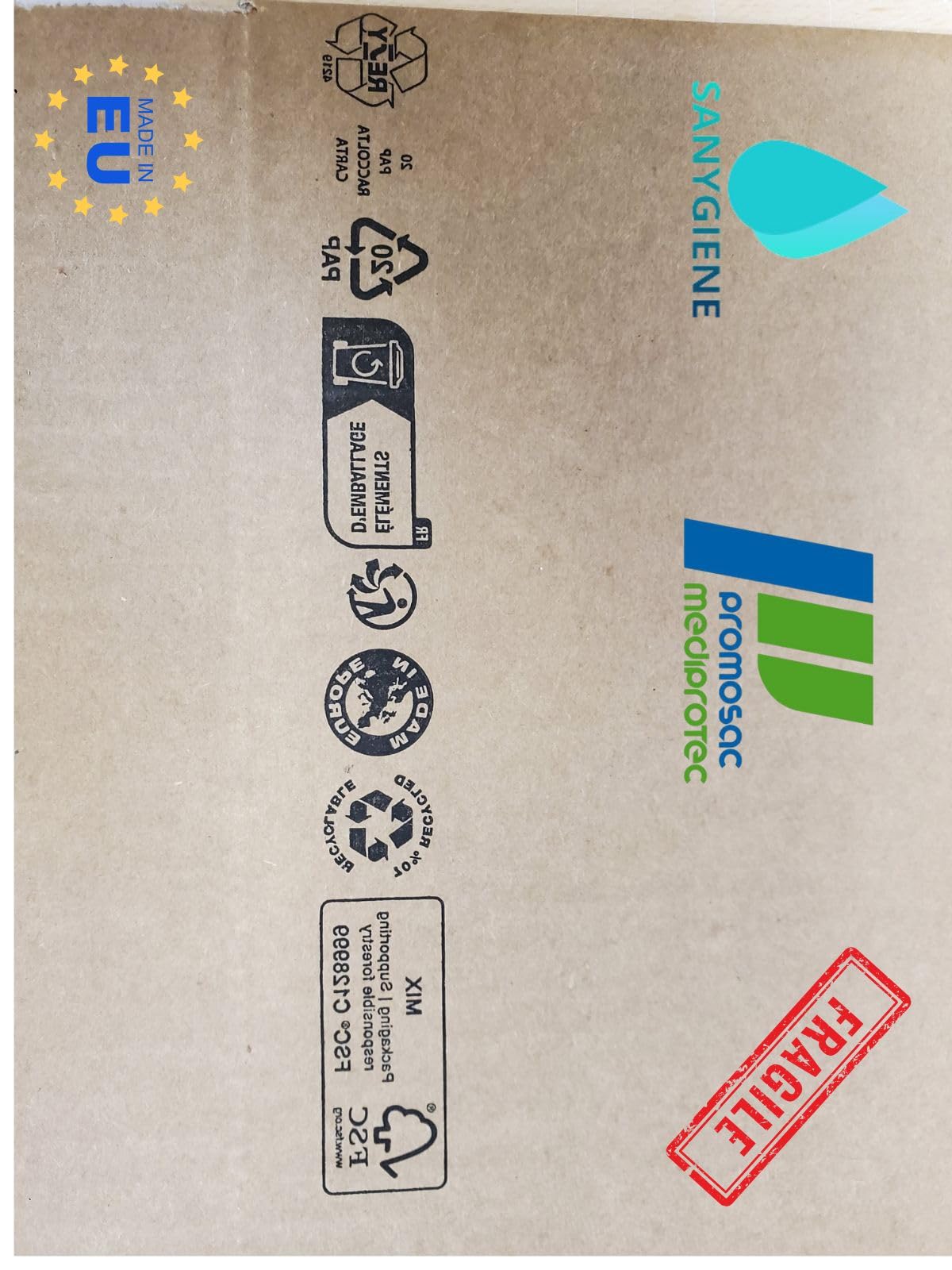 SANYGIENE | Sac Poubelle 660 Litres X50 | Housses Protection Conteneur 660L | Certfié REACH et FSC | Epaisseur 30µ | Anti Saletés - Anti Fuite - Anti Odeur | Hygiène Propreté Collecteur Déchets