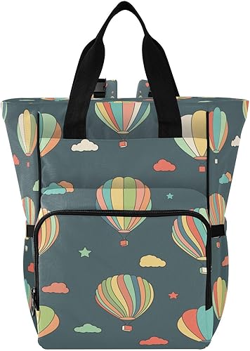 Miniatura 8 de Doodle Pink Rose - Mochila para pañales, bolso multifuncional para mamá, mochila de viaje de gran capacidad, Arco iris Boho, Tamaño único, Mochilas