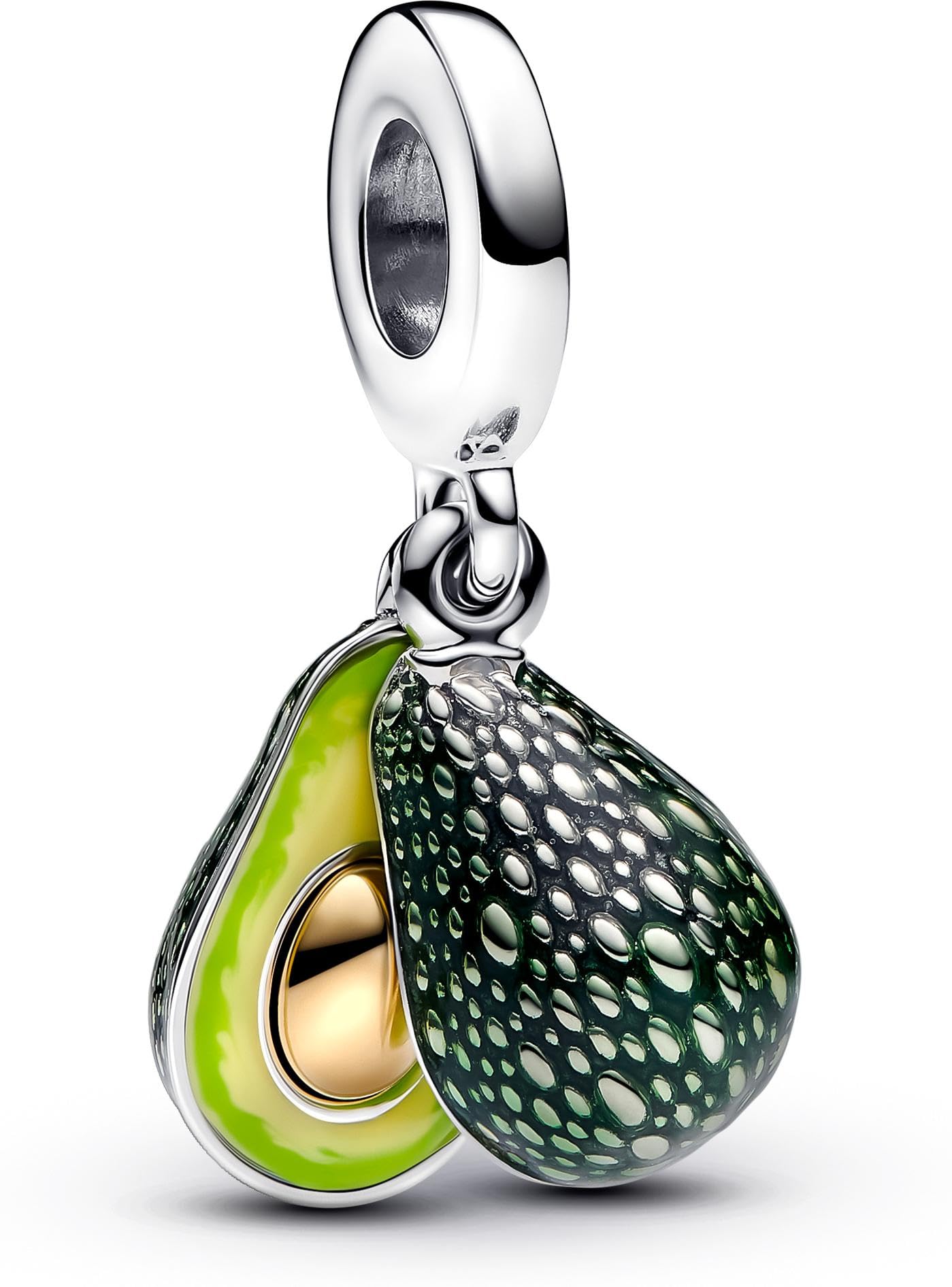 Pandora Avocado 763405C01 - Charm a doppio dangle, misura unica, Oro giallo, Nessuna pietra preziosa