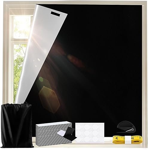 Cortinas opacas para dormitorio, cortinas opacas portátiles de viaje 100% opacas, puedes obtener una cubierta de ventana, juego de 6 piezas,