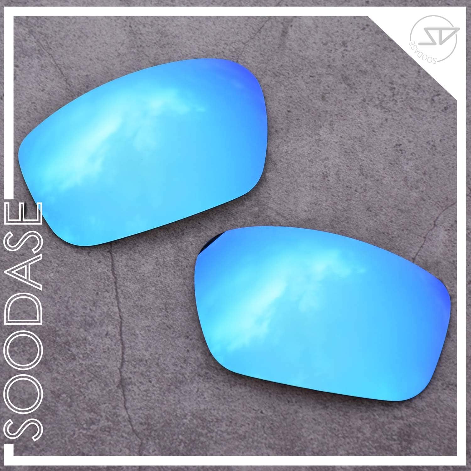 SOODASE 為に Oakley Straightlink サングラス ブルー/グリーン 2 ペア 偏光交換使用するレンズ