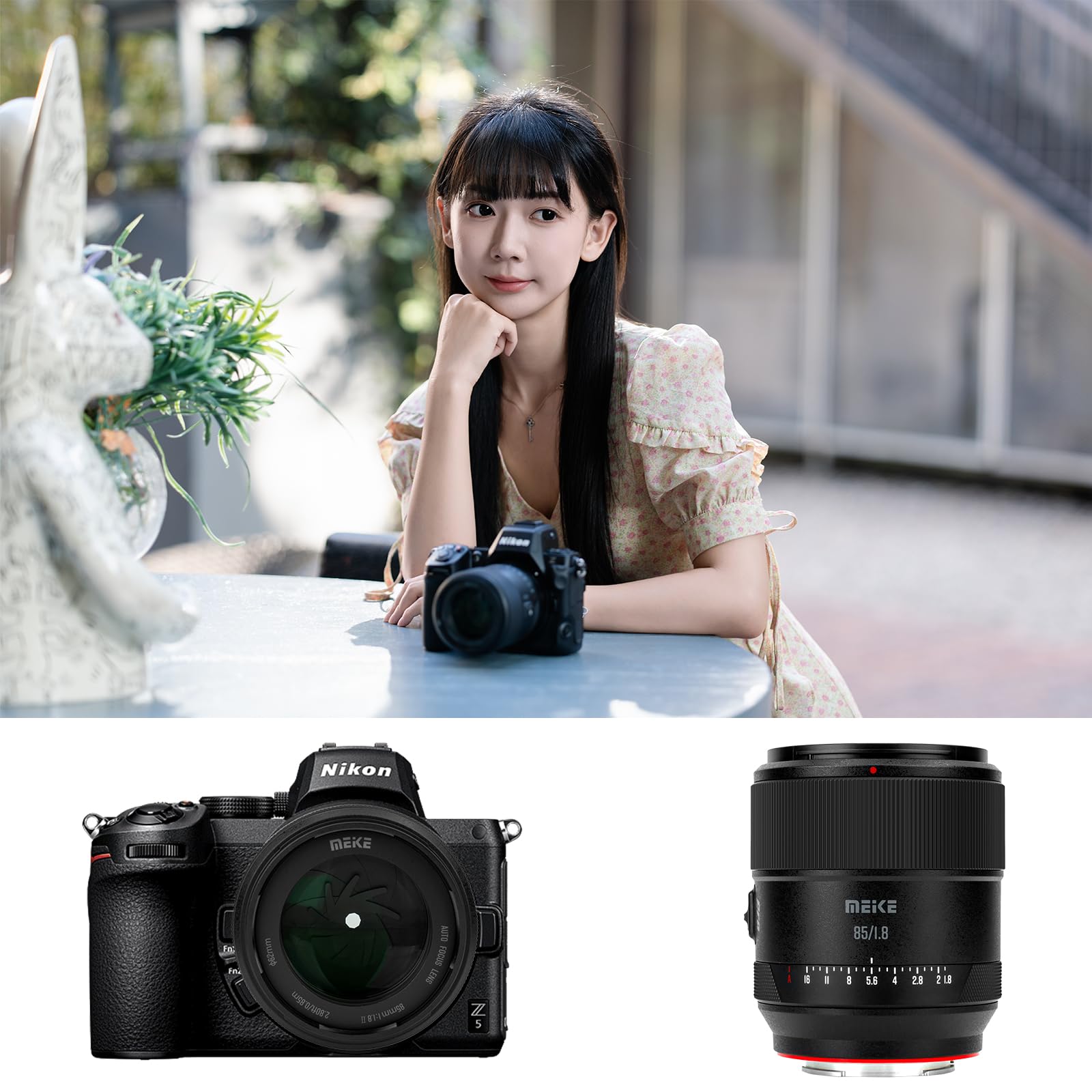Meike Teleobiettivo 85 mm f1.8 Pro Full Frame STM autofocus medio ad alta risoluzione 8K fissi per fotocamere mirrorless Nikon Z Mount Z5 Z6 Z7 Z6II Z7II Z9 Z30 Z50 Z fc