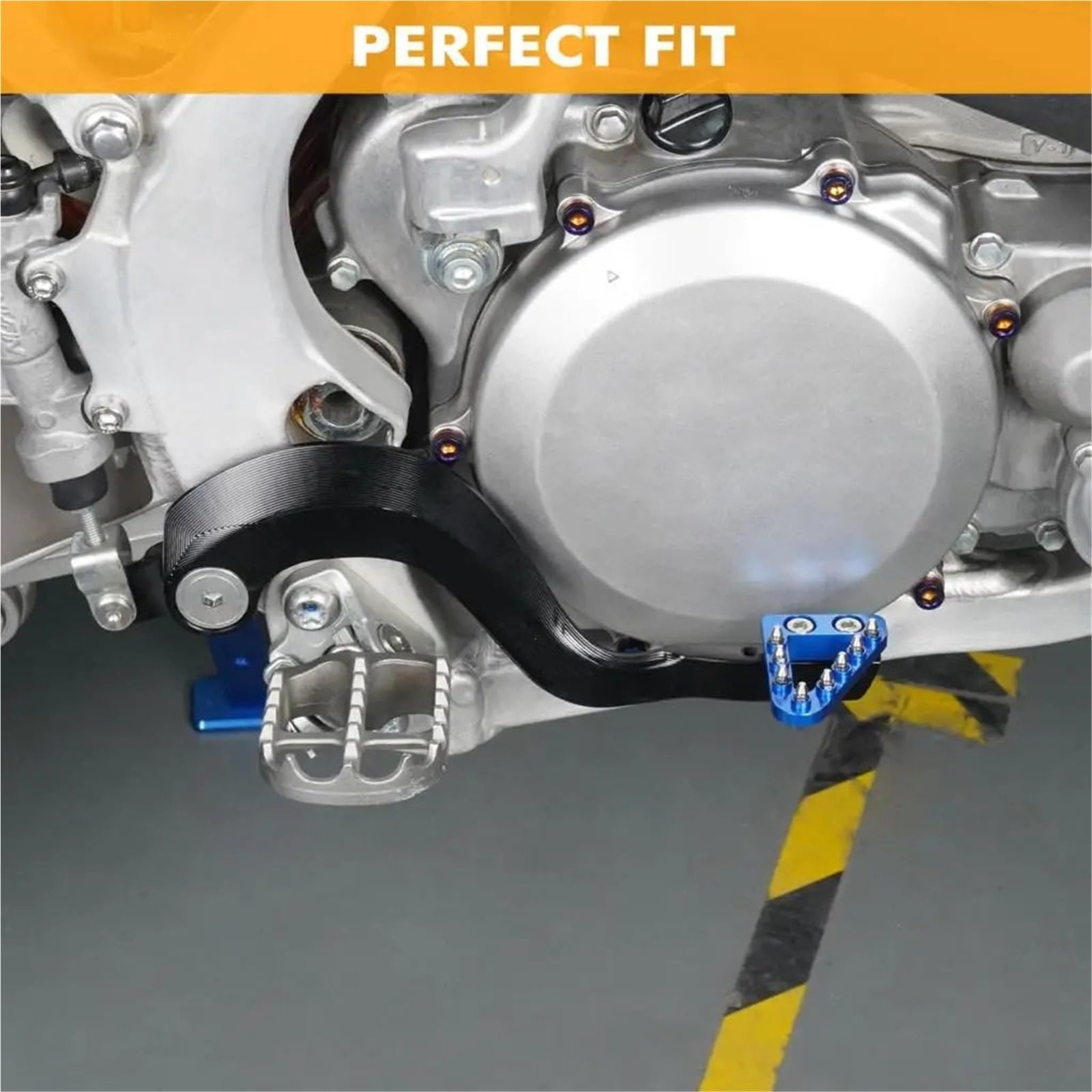 Zestaw linki sprzęgła motocykl Pasuje do Yamaha YZ125 YZ250 2009-2024 YZ125X YZ250X 2020-2023 regulowana kuta dźwignia pedału hamulca i sprężyna powrotna tylnego hamulca(4)