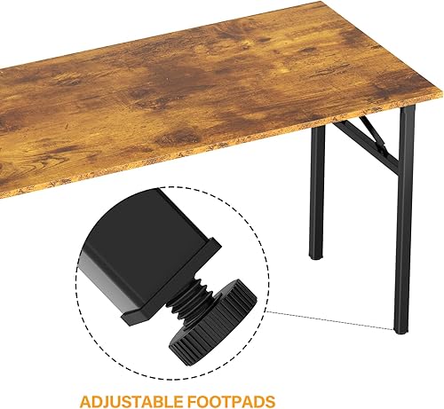 Miniatura 243 de DlandHome Escritorio plegable pequeño de 31.5 pulgadas, escritorio de computadora para oficina en casa, mesa plegable para espacios pequeños, no