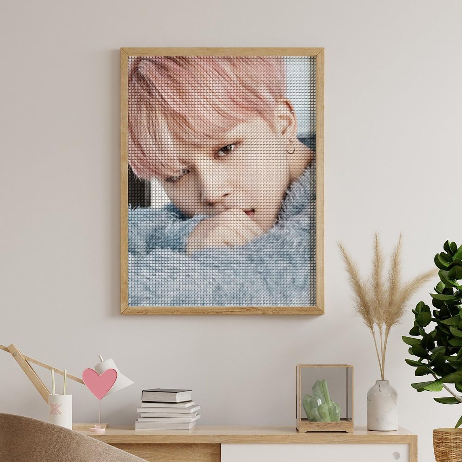 K-POPアイドル ビーズアート 完成品 ジミン K-POPアイドル ビーズ