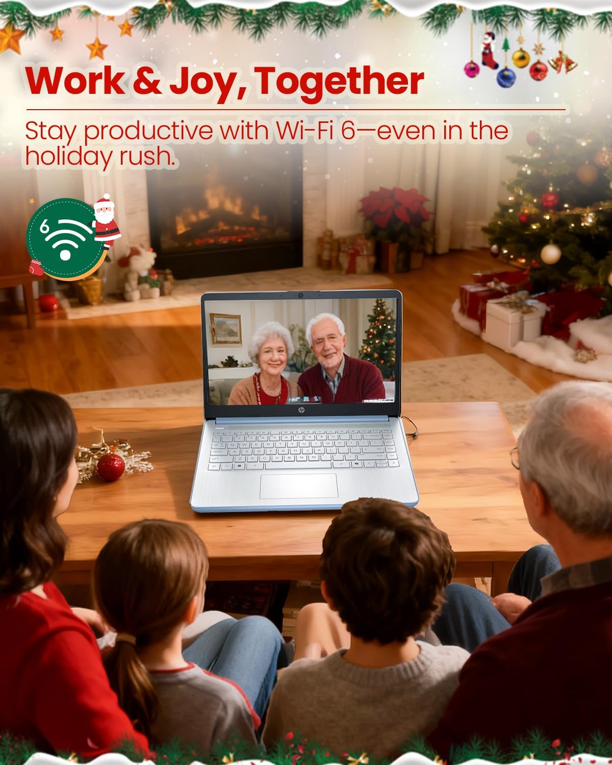 HP 14" Laptop 2025 Business Student Slim Computer, 1-Y Office 365, Copilot AI, Quad-Core Intel CPU, 16 GB RAM, 128GB UFS & 128GB SD Card, Wi-Fi 6, Windows 11 Pro, JQ2XzAccessory, Sky Blue