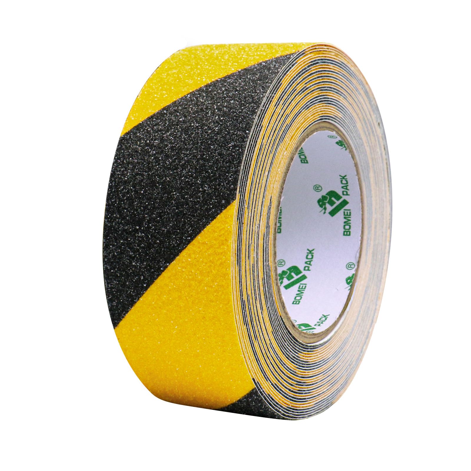 BOMEI PACK 1 Roll Yellow and Black Anti Slip Tape 50mm x 10m High Traction Strong Grip Stair Treads 2 inch Self Adhesive Non-slip Warning Tape