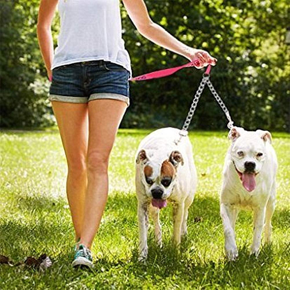 Correa de perro de doble asa Correa de perro acolchada de doble correa Correa de perro azul Correas de perro Uk Dog Long Line Biothane Long Line Long Lead Dog Lunge Line para caballos Long Dog Leads