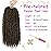 Bileaf Pretwisted Passion Twist Crochet Hair 16 Inch Crochet Passion Twist Hair Pre-Twisted, Pre Looped Ombre Passion Twist Crochet Braids Bohemian Crochet Hair 8 Packs 4