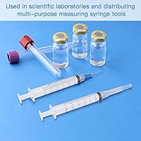 Vista 6 de Jeringa desechable de 3ML con aguja, envuelta individualmente (23Ga 25mm/1.0 pulgada, paquete de 20)