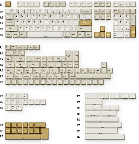 Miniatura 3 de Keychron Double Shot Cherry PBT Keycap - Juego completo de teclas (219 teclas), color camello