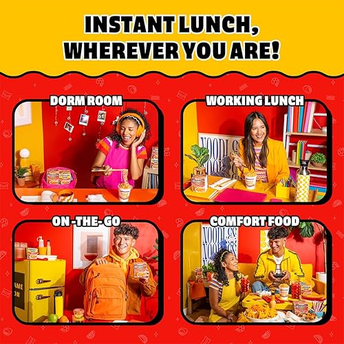 Miniatura 7 de Maruchan Almuerzo instantáneo, fideos ramen picantes sabor a carne – Sopa de fideos instantánea estilo japonés, comida rápida y fácil – Vaso de 2.25