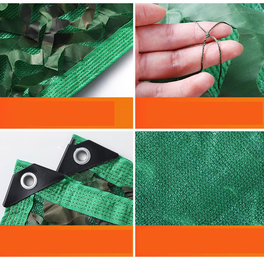 Rete mimetica,Maglia ombreggiante verde,Mimetico Copertura Campeggio a tre strati Montagna Netting,Grande Parasole per Esterni,Tela Netto di Oxford,Campo,Nascondersi,Paesaggio forestale (3×10m)