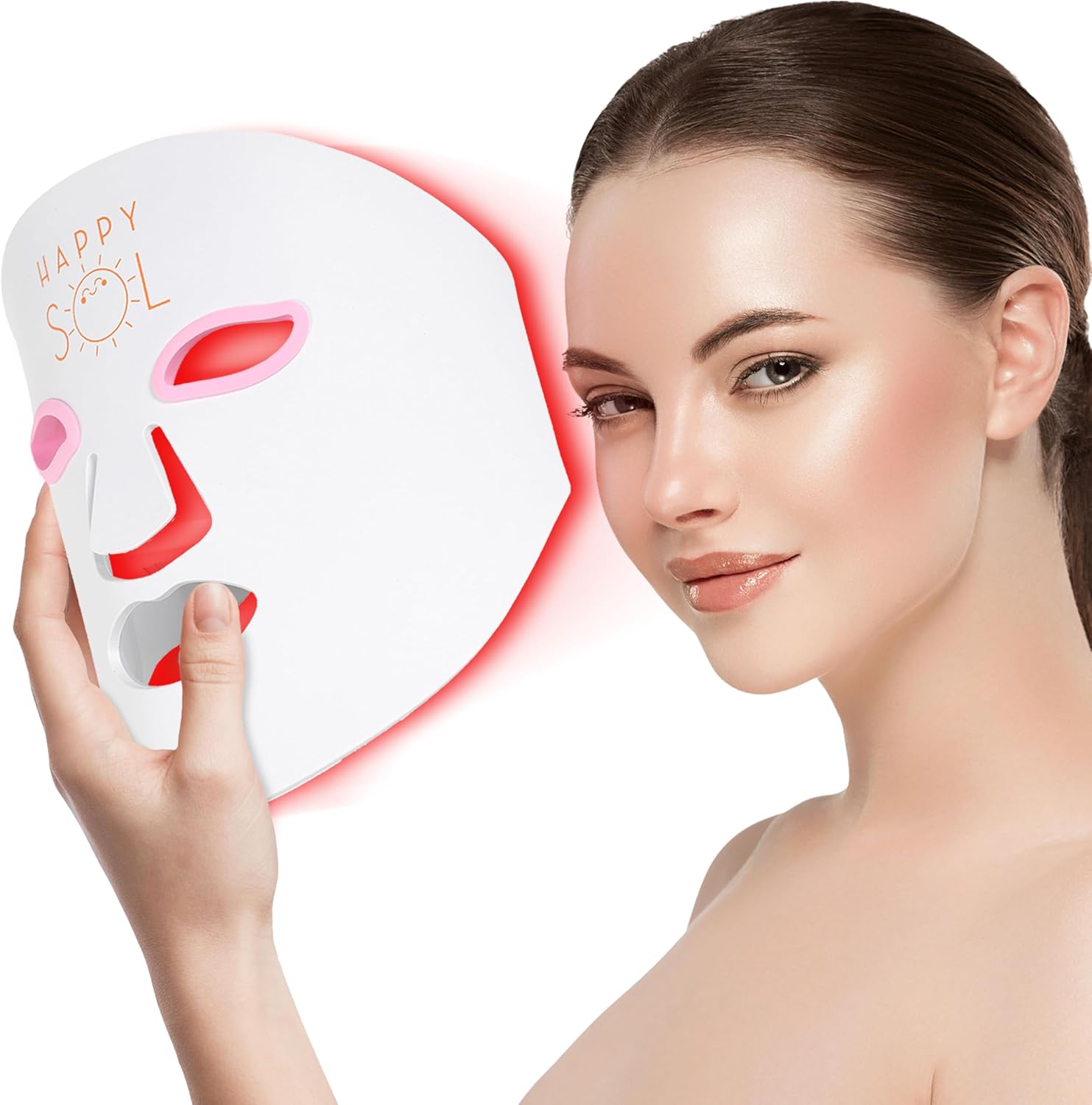 LED-lichttherapiemasker voor gezicht, 7 kleuren lichttherapie, rood lichttherapiemasker voor gezicht, blauw lichttherapie, paarse lichttherapie, gele lichttherapie, groen lichttherapie,