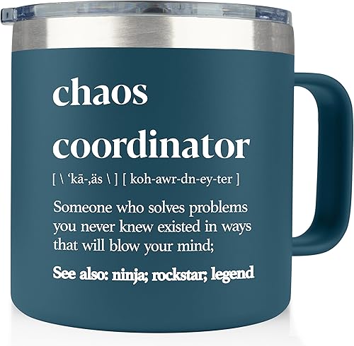 Miniatura 9 de Chaos Coordinator - Taza de oro rosa de 14 onzas, idea de regalo única para mujeres jefas, ella, mejor mamá, compañera de trabajo, gerente de