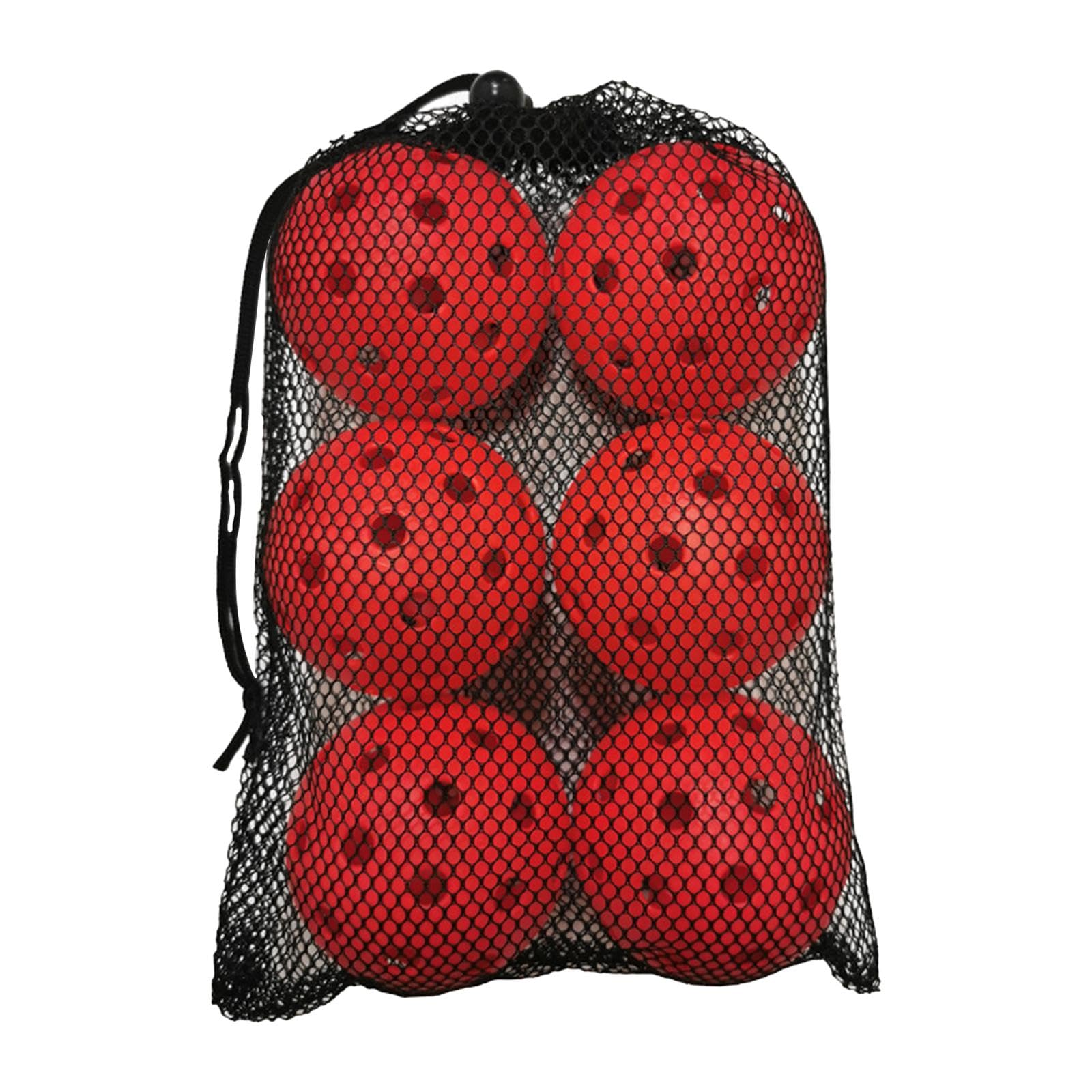 blloocod 6Pcs Pickleball Balls 40 Holes Professional Official Size Ball for Indoor Outdoor Tournament Play- Red