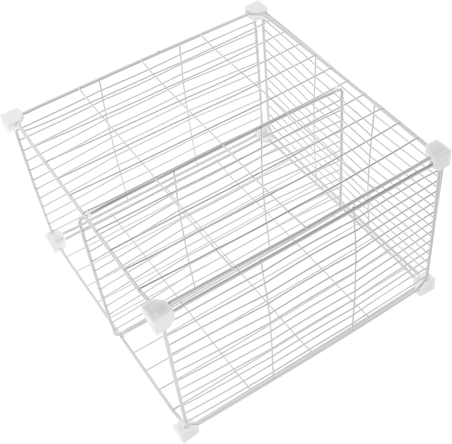 Stackable Freezer Organizer Baskets Wire Storage Bins with Bottom Basket for Maximizing Space for Refrigerator Pantry and Closet Organization