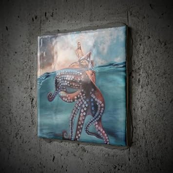 3dRose Erica Wexler - Ocean - Mermaid Sitting 4 Inch Ceramic Tile