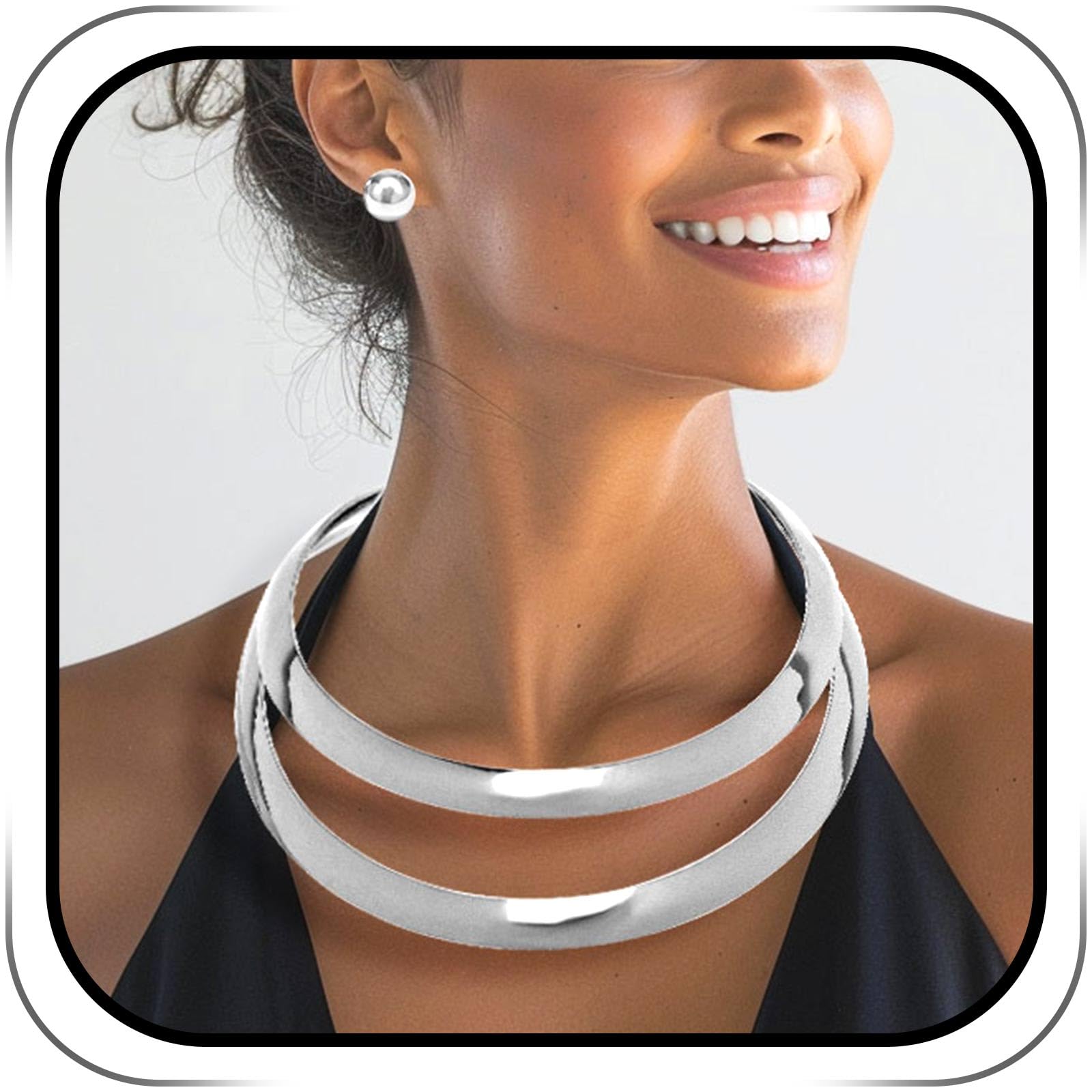 Barode African Collar Choker Necklace Gold Statement Chokers Bib Chunky Necklaces Earring Sets Jewelry for Women