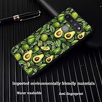 Vista 6 de Funda protectora duradera para LG Stylo 6 para LG Stylo 6 2020 6.8 pulgadas, diseño de hojas de aguacate
