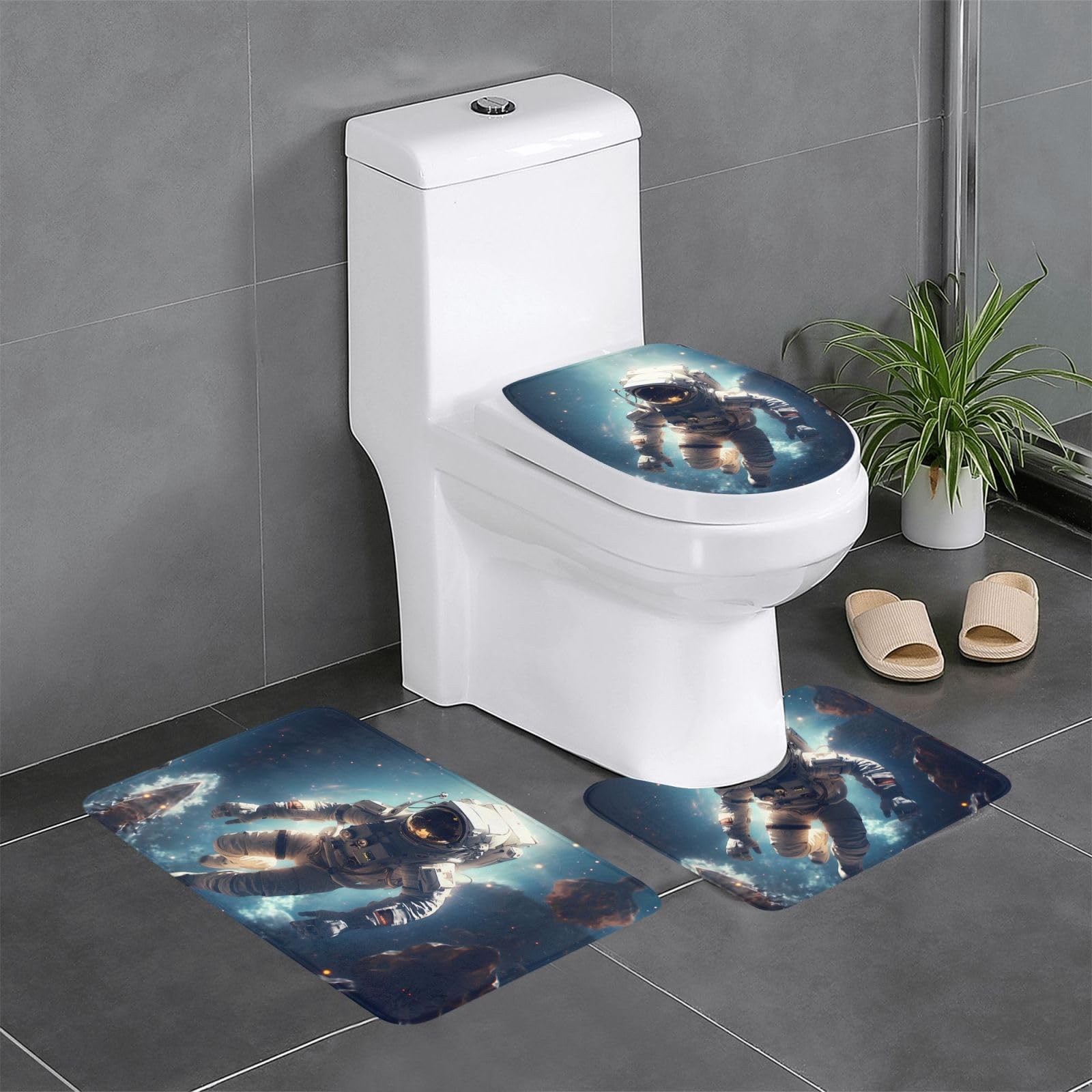 Tapis de salle de bain astronaute antidérapants et absorbants pour une sécurité totale