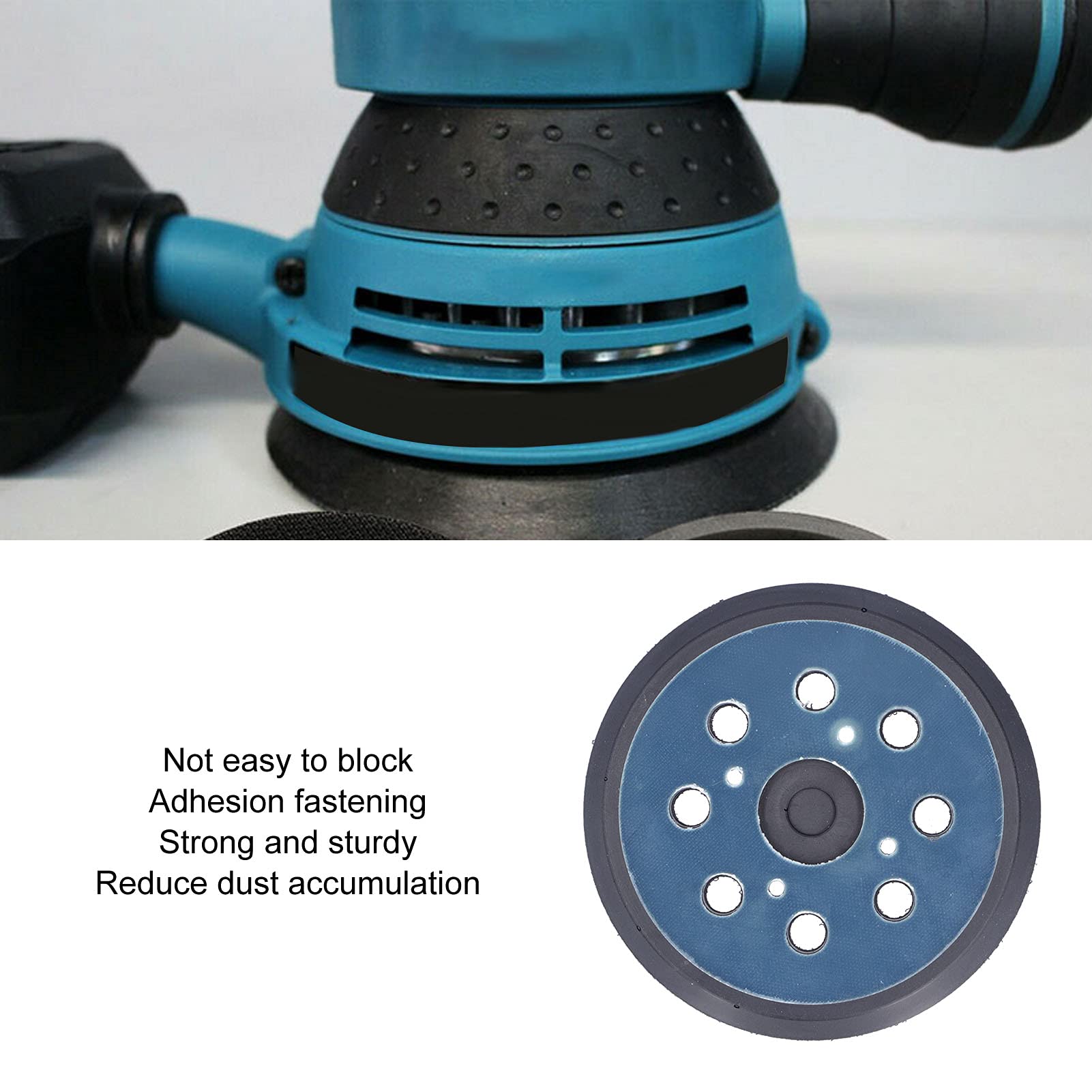Discos de Lijado con Gancho y Bucle de 5 Pulgadas, Almohadilla de Lijado ABS de Buena Viscosidad, 120mm para Disco de Pulido Eléctrico