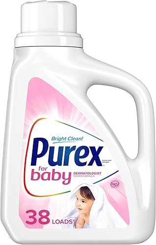 Purex Baby detergente líquido para lavandería, 50 onzas, 33 cargas, (Paquete de 2), H&PC-86881, 1