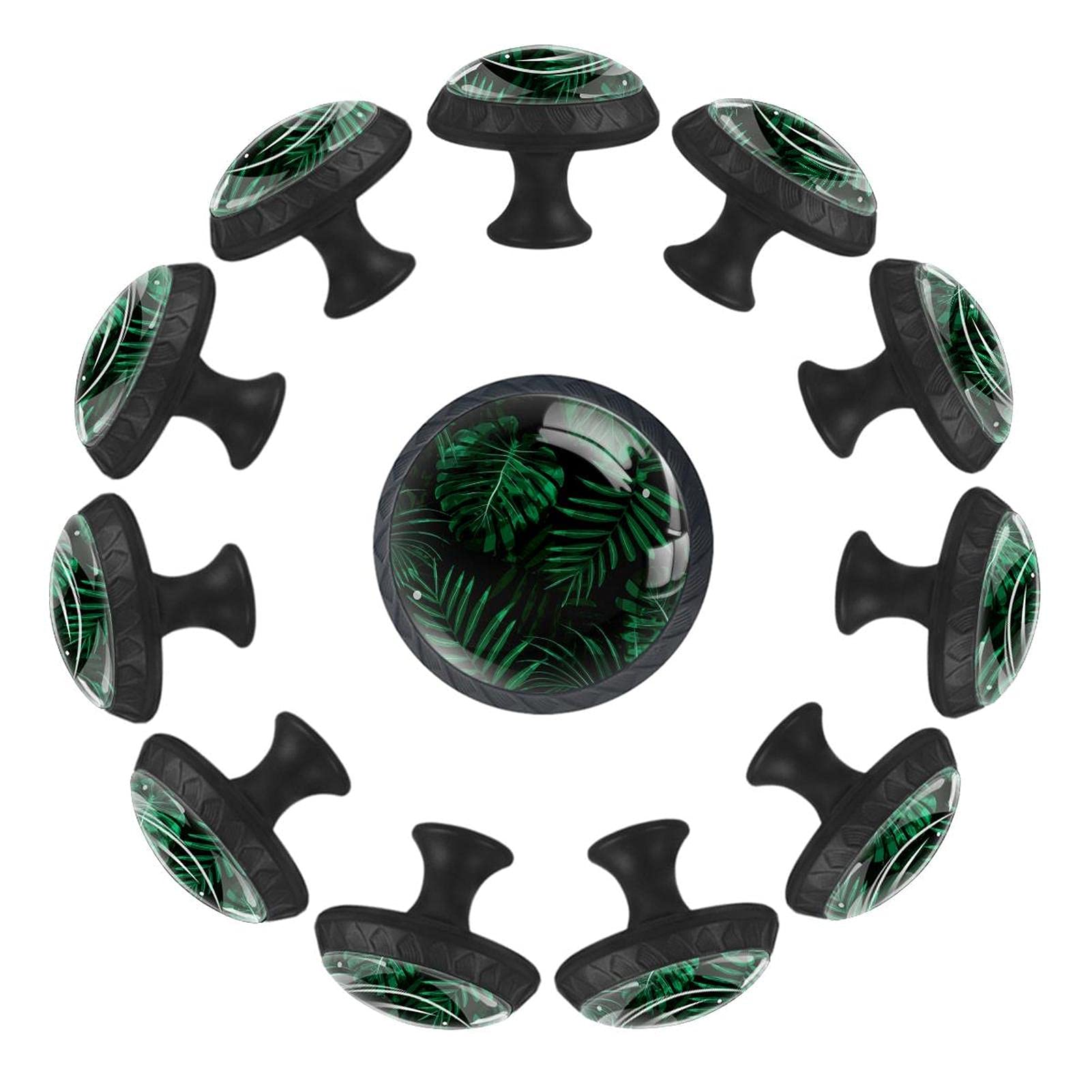 Boutons de tiroir motif feuilles vertes pour relooker une commode de chambre ou salle de jeux