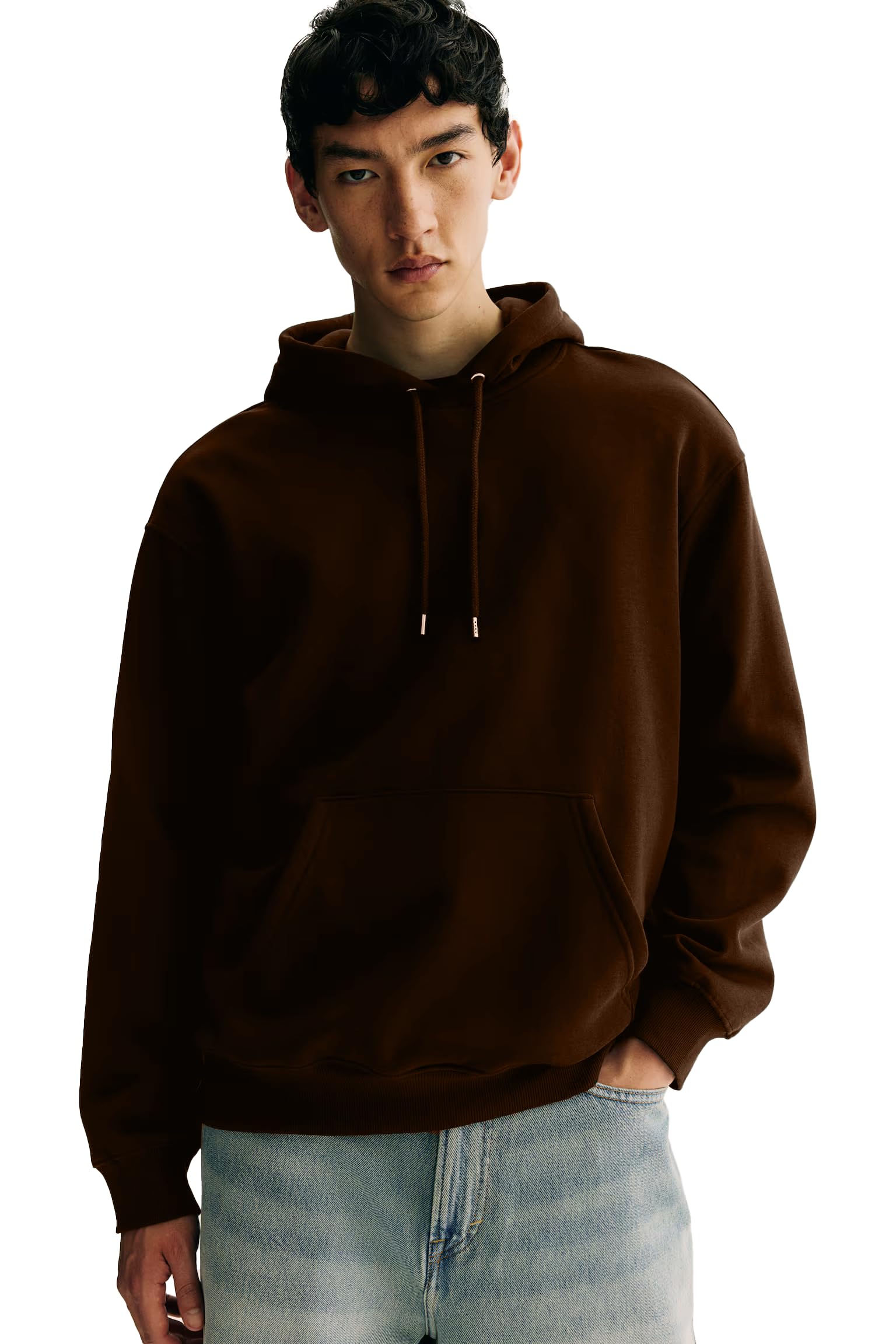 Solid Relaxed fit Cottonblend Hoodie Unisex-image-23