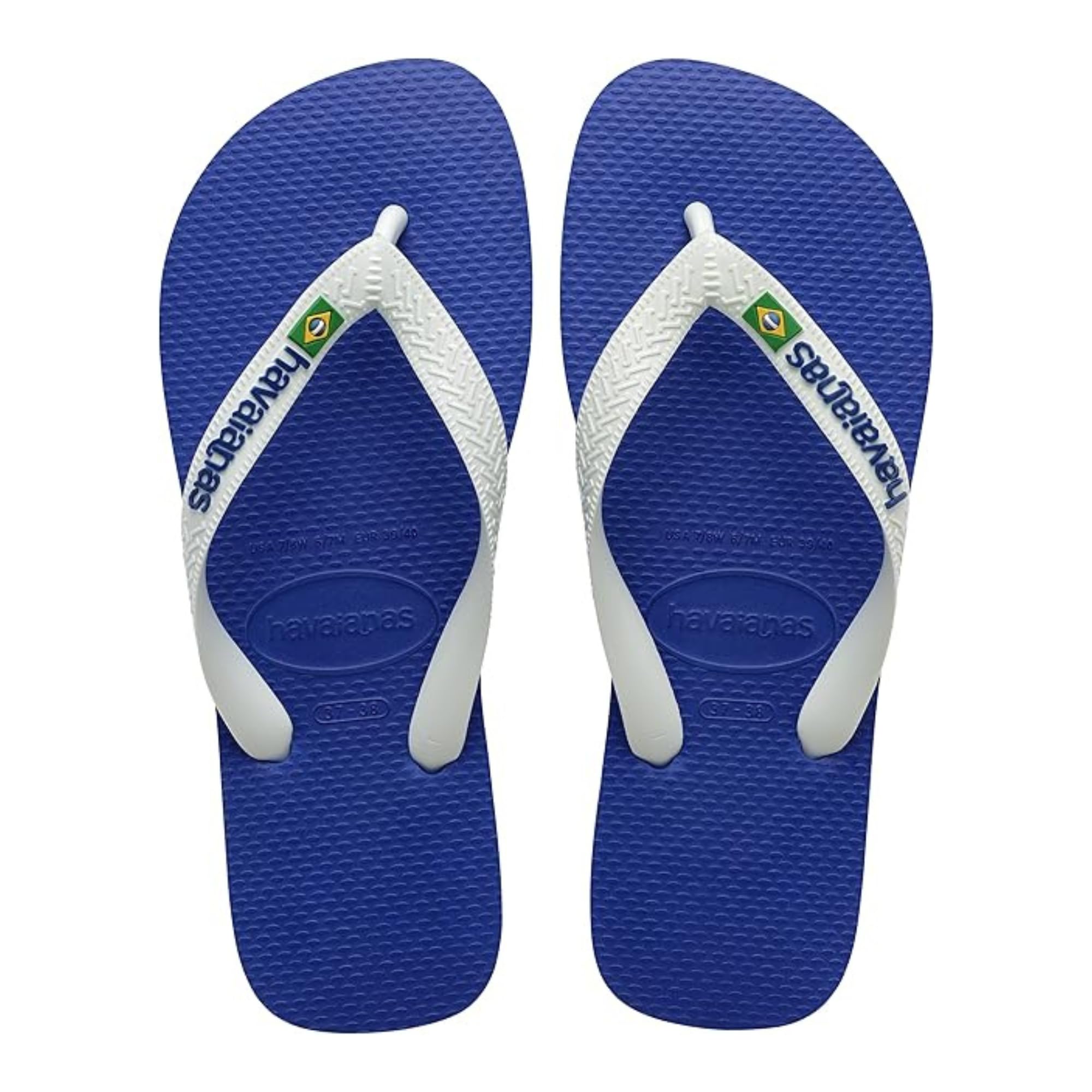 Havaianas - Top Brasil Logo, Bequeme, Robuste und Leichte Badelatschen, mit Rutschfesten Sohlen, Brasilien-Flagge auf den Riemen, Unisex Erwachsene