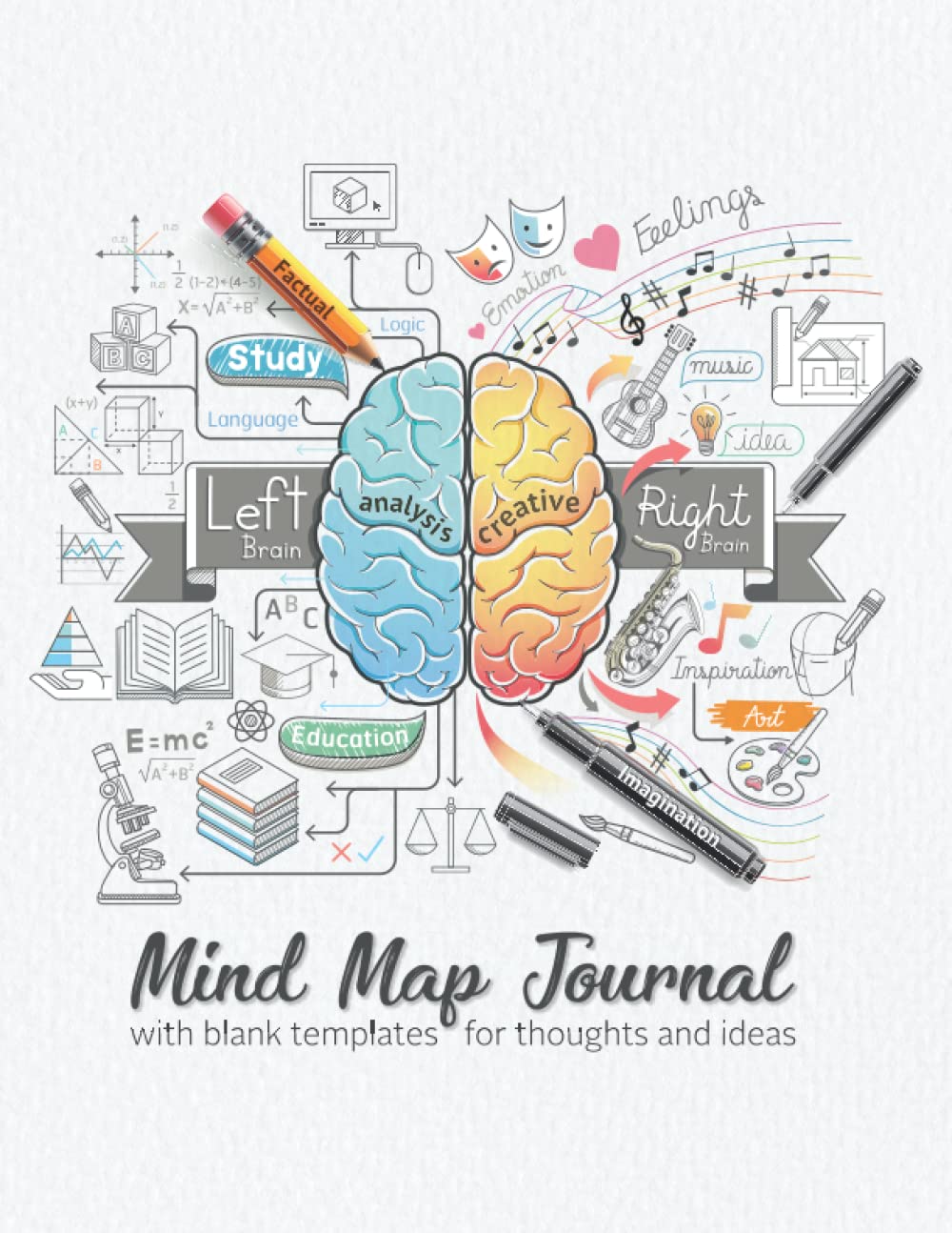 Mind Map Journal with Blank Templates for Thoughts and Ideas: 5 Styles of Mind Mapping Template with Blank Note Page For Your Brainstorming, Visualize ... Problem Solving | 8.5" x 11" | 120 Pages