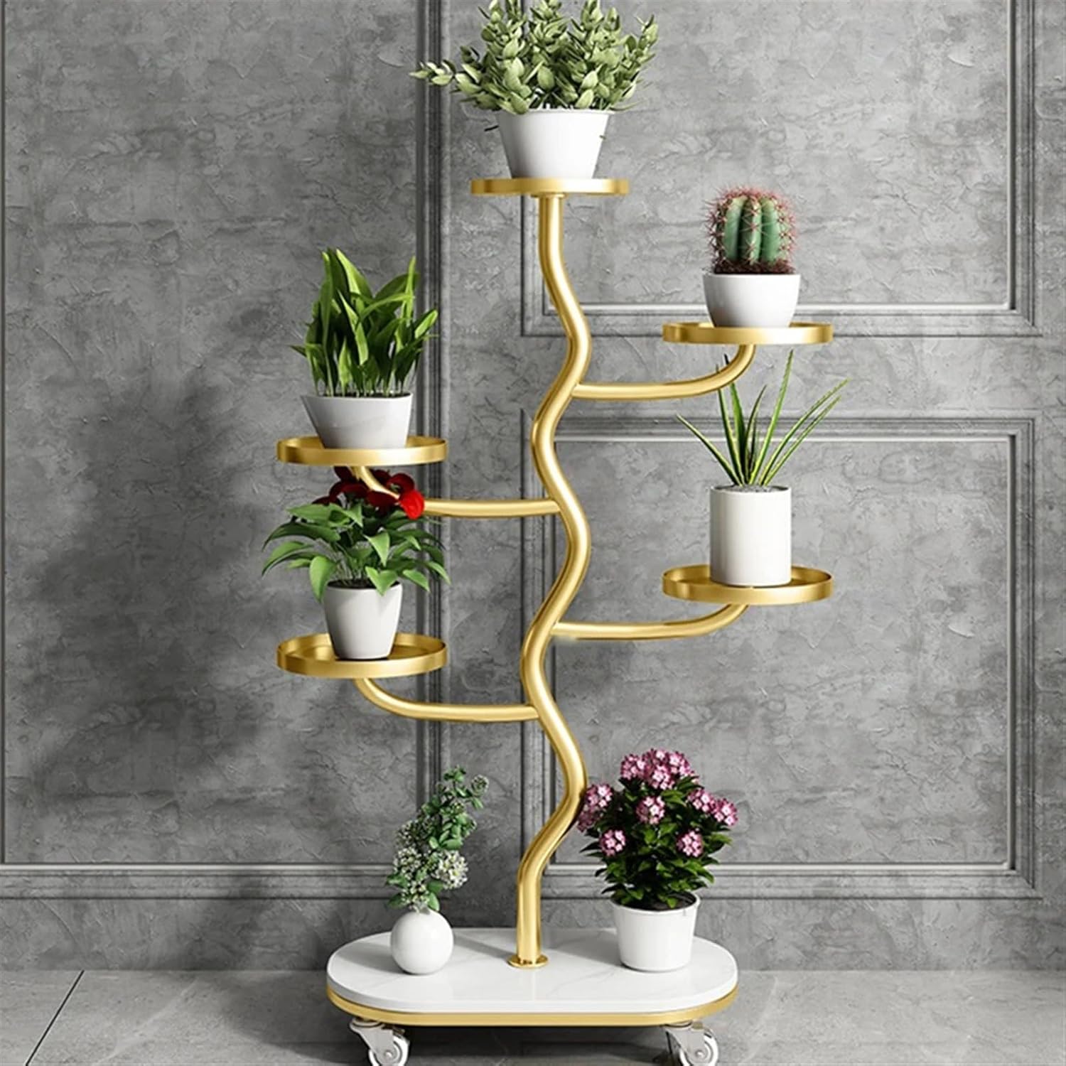 Flower pot stand Simple Floor Living Room Balcony Storage Rack Light Luxury Iron Plant Shelves Removable Flower Racks Multi-layer Flowerpot Stand