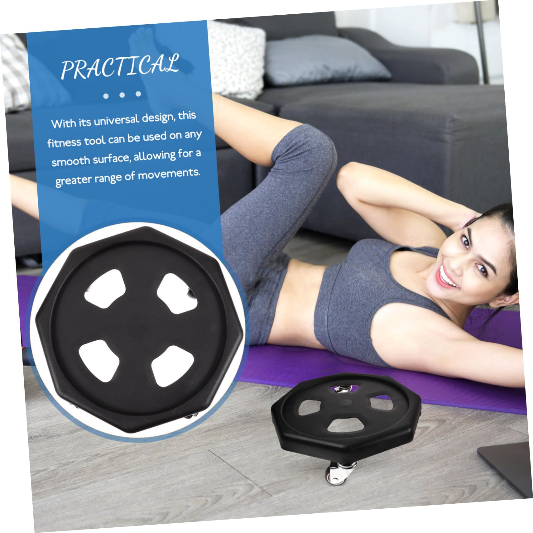 Didiseaon Disco Deslizante para Ejercicio con Cojín para Rodillas Entrenamiento Abdominal Casa Herramienta Fitness Segura y Cómoda Color Aleatorio Color Aleatorio