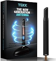 Vista 45 de TEKK Short Antenna Compatible with Cooper 2023 / Designed for Optimized FM/AM Reception / 4.8 Inches