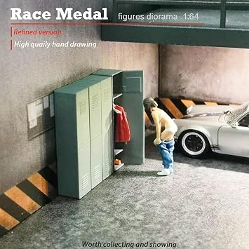 Mini 1/64 Scale Painting Scenario People Figure Resin Figurine Diorama Garage Miniature Model Decor Accessory - Wardrobe