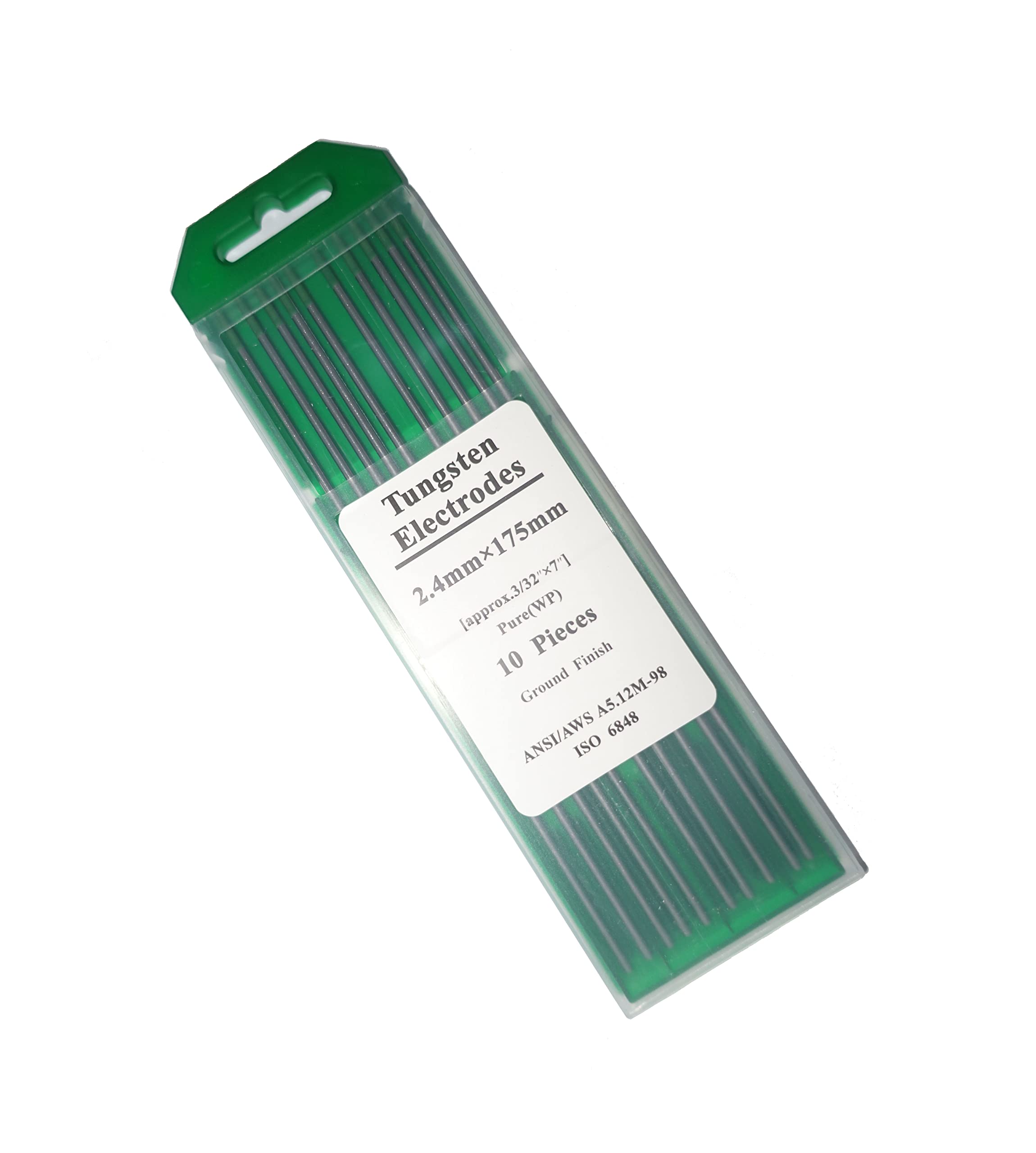 Green Tip Pure Tungsten Electrode, 10Pcs TIG Welding Tungsten