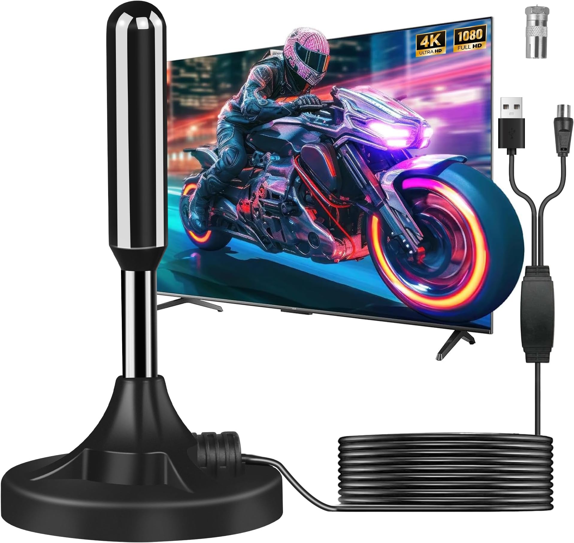 Antenne TV Intérieur TNT HD August DTA180 Puissante, Petite — free download