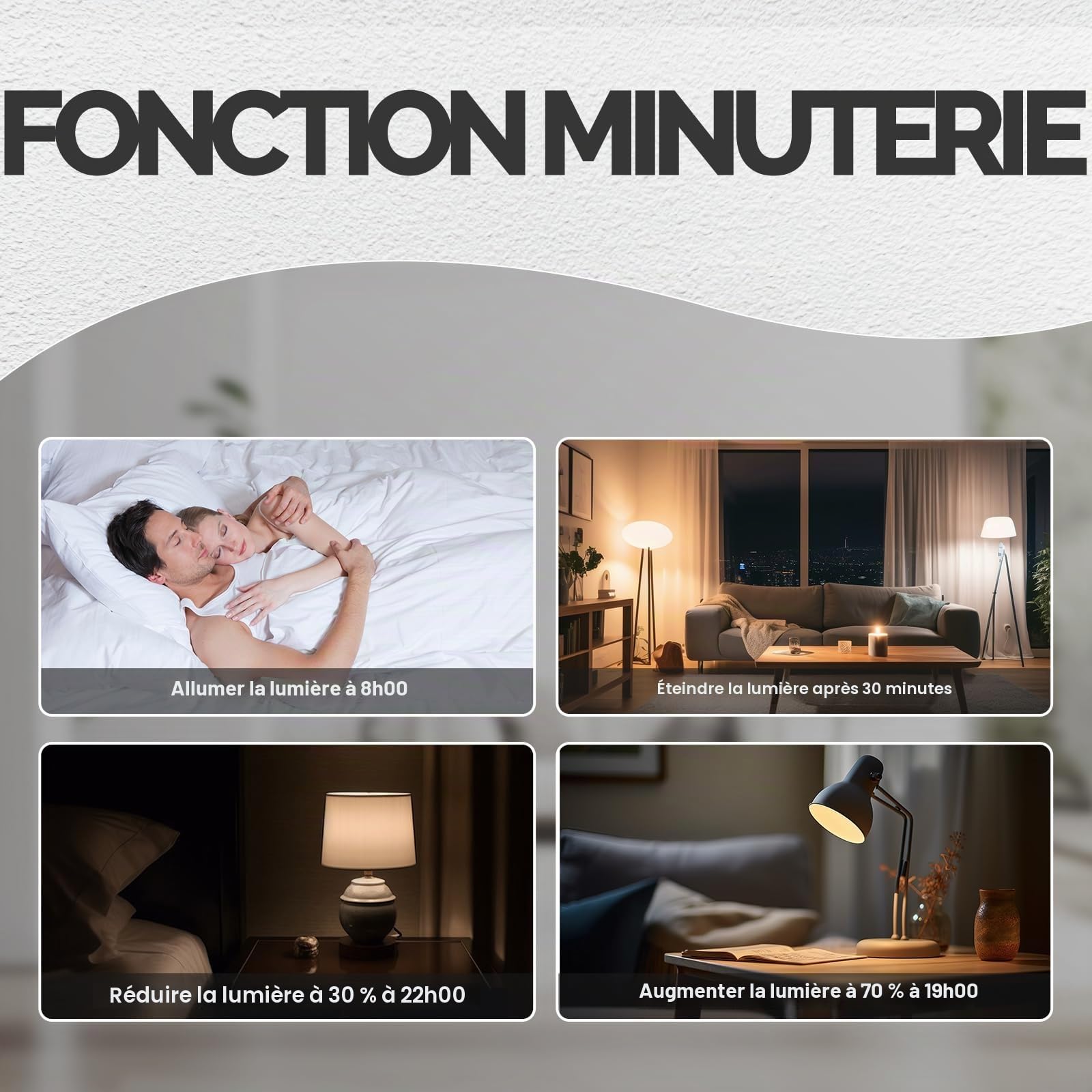 MOES Mini Variateur d'Intensité Wi-Fi Encastré, 2 Pack | 2 Gang, pour LED intelligente, compatible avec télécommande Smart Life/Tuya, Alexa/Google Home