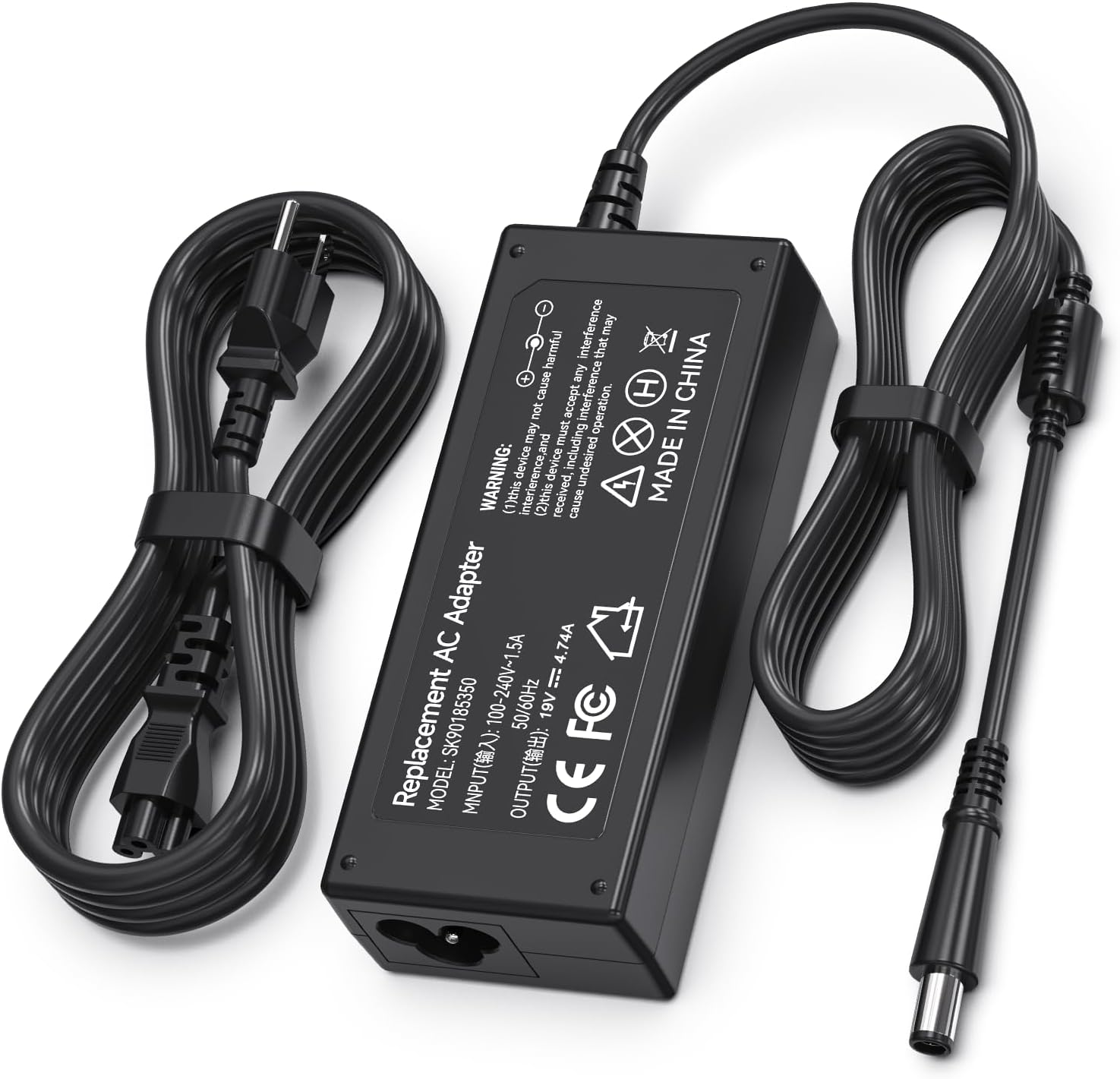 ROLADA 90W Power Cord Compatible with Hp All-in-One Desktop 20'' 20'' 22'' 23''; Pavilion Desktop PC 20-B010, 20-B013W, 20-B014, 22-3010, 22-3020, 22-3030, 22-3110, 23-g010 Power Supply