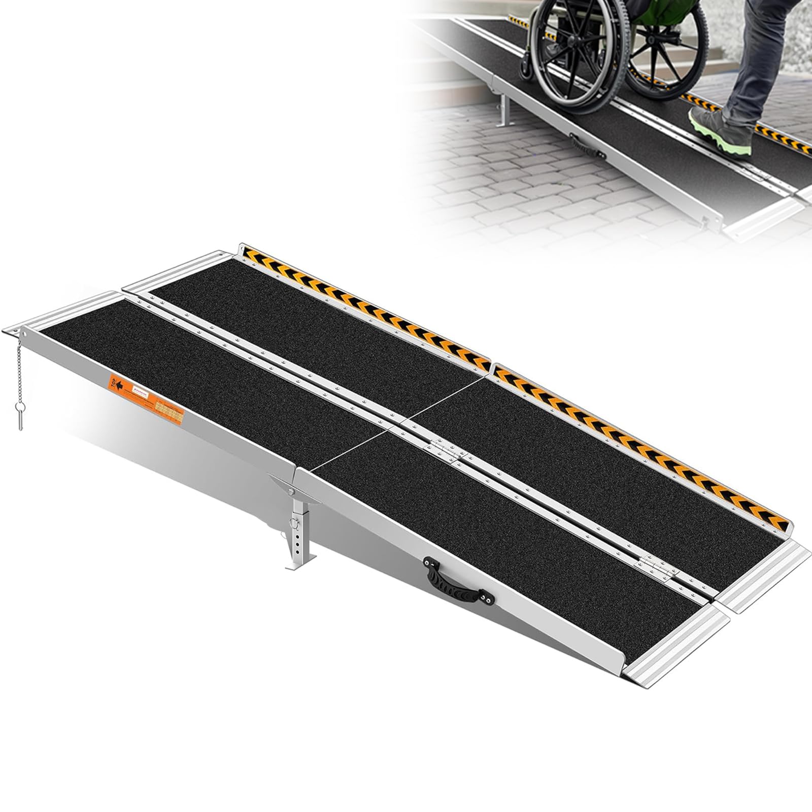 未使用　LEMNISCATE 車椅子用スロープ 244cm アルミ　折りたたみ Amazon.co.jp: LEMNISCATE 車椅子 スロープ アルミ製 段差解消 長さ