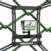 Vista 1 de Soporte de valla negro - Soporte de valla de aluminio para cámara de acción compatible con GoPro, teléfonos, cámara digital, clip de valla de cámara