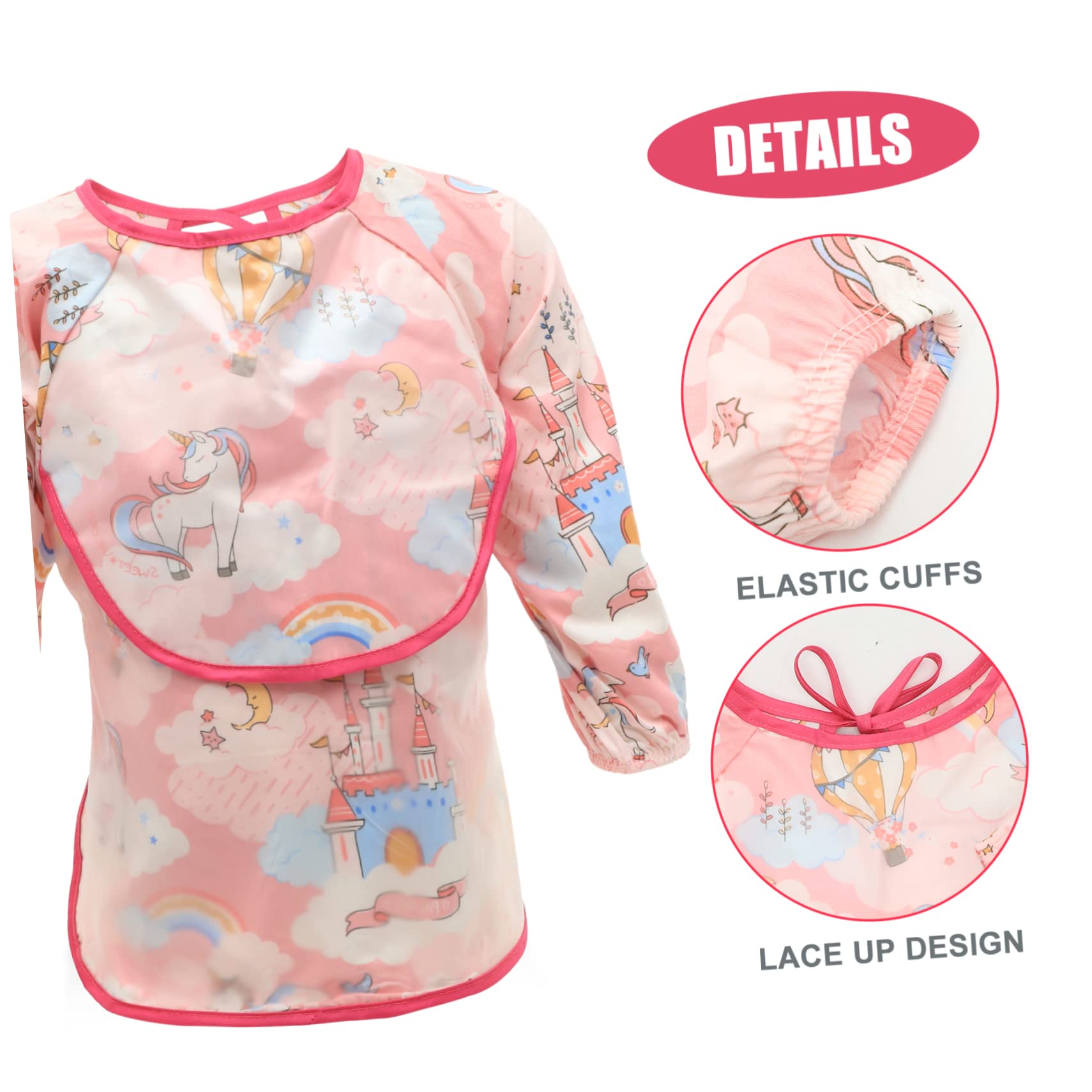 Abaodam 4 Pezzi Tute Per Bambini Vernice Camicie Per Bambini 1 Anno Vestiti Per Ragazza Bambini Arte Grembiule Manica Bavaglino Bavaglino Bambino Pittura Protettore Vestiti Di Cotone Per